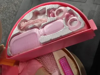 Beauty case vintage giocattolo con specchio