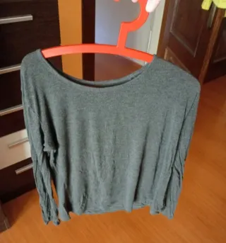 Camiseta manga larga gris