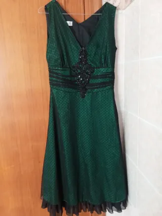 Vestito verde pizzo