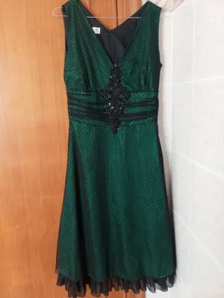 Vestito verde pizzo
