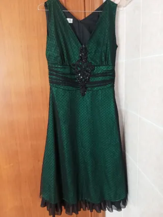 Vestito verde pizzo