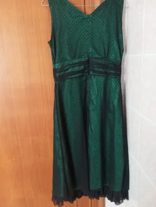 Vestito verde pizzo