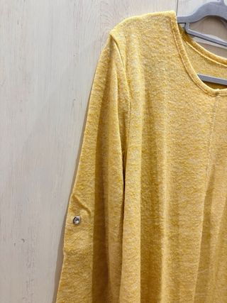 Jersey punto amarillo oversize acampanado