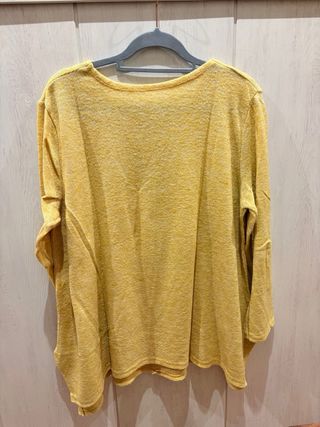 Jersey punto amarillo oversize acampanado