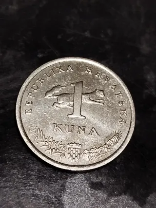 Moneda Croacia 1 Kuna 2017 Pájaro