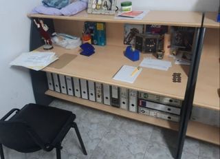 Mesa de escritorio madera y metal