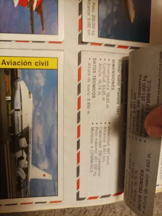 Colección Cromos Aviones AVION REVUE