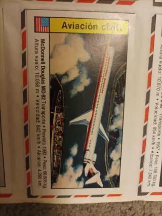 Colección Cromos Aviones AVION REVUE