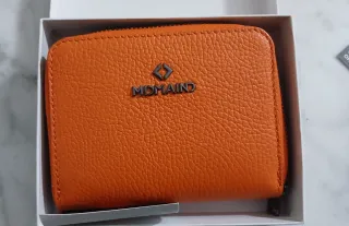 Portafoglio in pelle arancione MIDMAIND