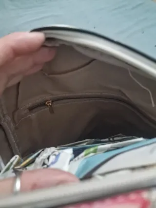 Zaino donna bianco con stampa floreale