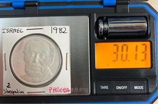Moneda 2 Sheqalim Israel 1982 Plata