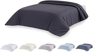 Todocama - Copripiumino in microfibra con tocco extra morbido (Grigio scuro - Letto 105/120-180x220cm)