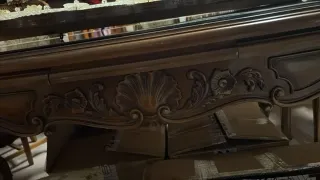 Mesa de comedor y sillas de madera