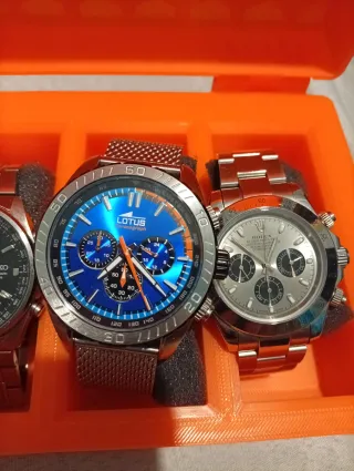 Lote 4 Relojes Guess, Seiko, Lotus, Daytona