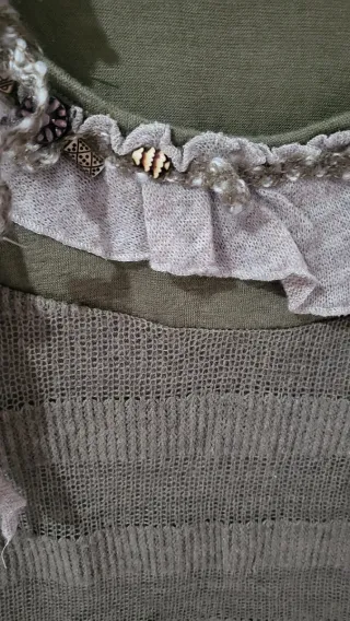 Jersey marrón verde manga larga