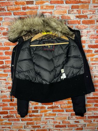 Woolrich Piumino Pelliccia Donna S Nero