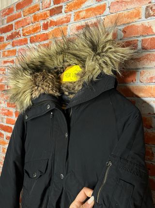Woolrich Piumino Pelliccia Donna S Nero