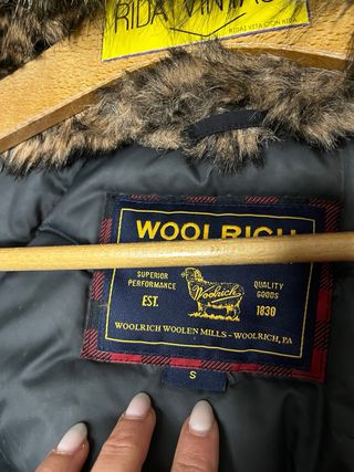 Woolrich Piumino Pelliccia Donna S Nero