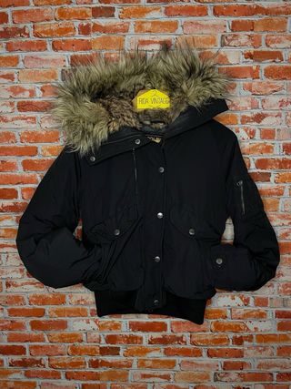 Woolrich Piumino Pelliccia Donna S Nero