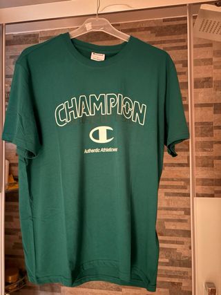 Camiseta Champion Verde Manga Corta