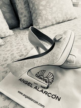Zapatos Novia Encaje Talla 38/39 Ángel Alarcón