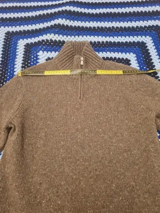 Jersey punto jaspeado cuello cremallera