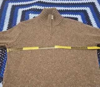 Jersey punto jaspeado cuello cremallera