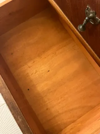 Vitrina antigua de madera y cristal