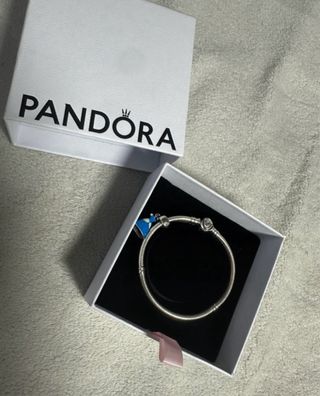 Pulsera Pandora Cadena Serpiente Cierre Rosa