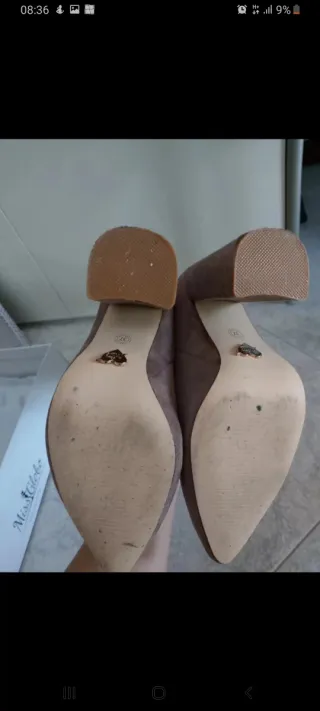 Stivali scamosciati alti con tacco marca miss glob