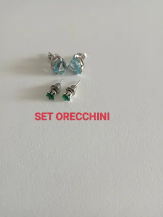 Set orecchini blu e verdi