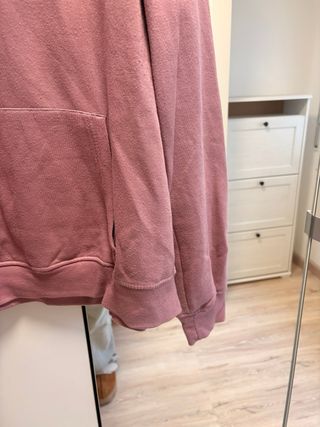 Sudadera rosa talla XL con texto