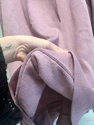 Sudadera rosa talla XL con texto