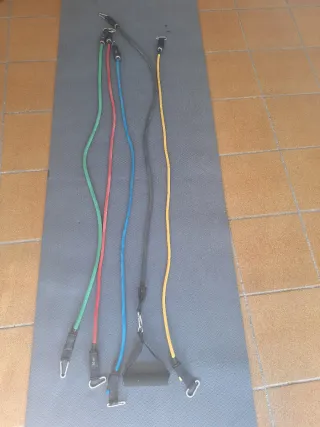 Rack de gimnasio con banco y barra