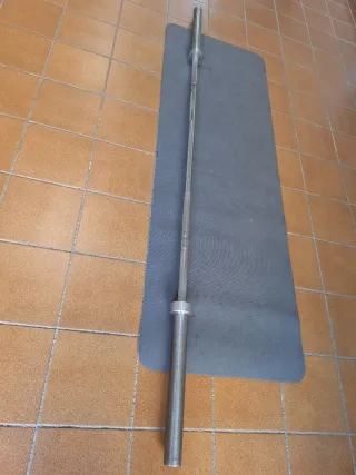 Rack de gimnasio con banco y barra