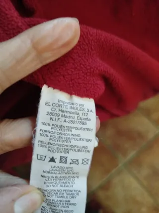 Chaqueta acolchada Brotes roja