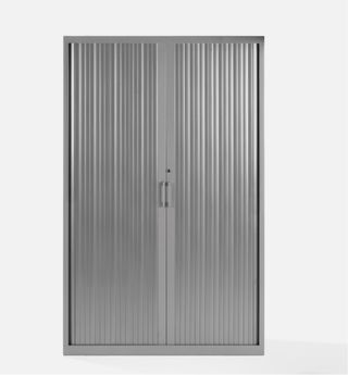 Armadio metallico, porte scorrevoli, colore grigio