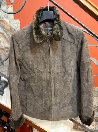 Giubbino in vera Pelle Scamosciata Vintage