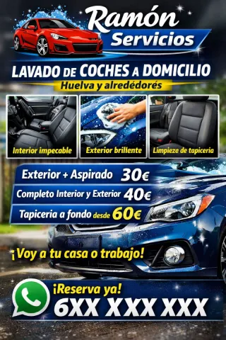 Lavado de Coches a Domicilio en Huelva y alrede
