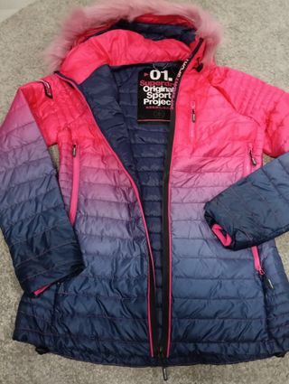 Chaqueta Superdry Degradada Rosa y Azul