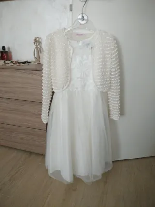 Vestito da cerimonia/comunione bianco bambina.