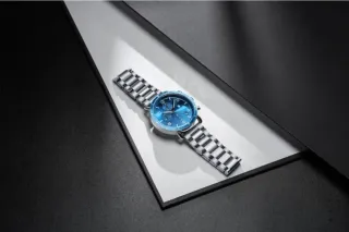 Reloj Cronógrafo Hombre Azul y Plata
