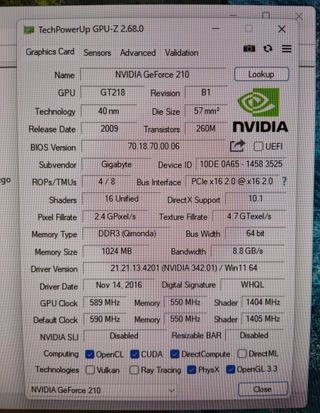 Nvidia GeForce 210 1GB HDMI