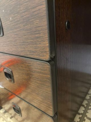 Scrivania vintage in formica stile legno per ufficio