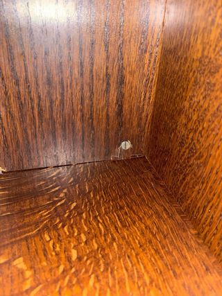 Scrivania vintage in formica stile legno per ufficio