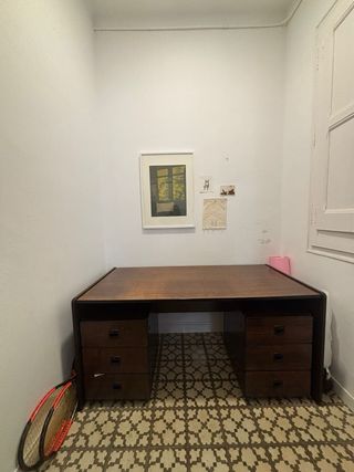 Scrivania vintage in formica stile legno per ufficio