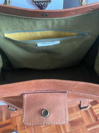 Bolso Cuero Italiano Diseño Exclusivo