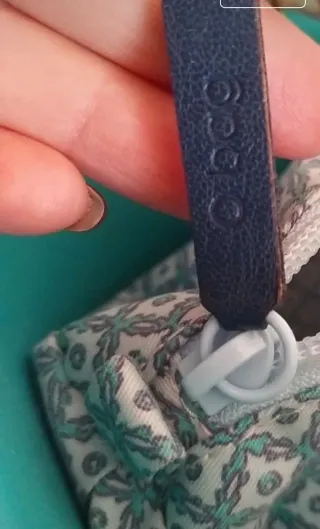 Borsa O Bag Teal con manici bianchi