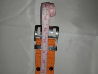 Cinturón naranja con tachuelas