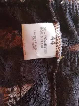 Camisa encaje marrón chocolate